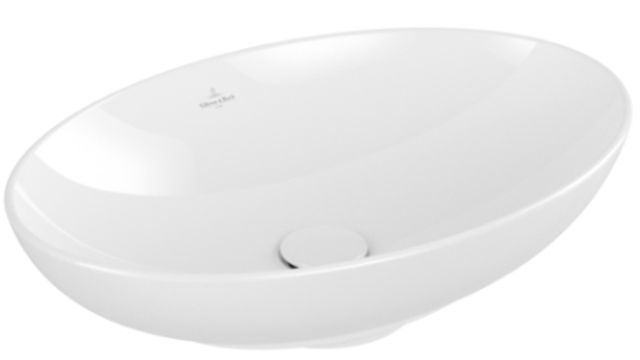 Villeroy & Boch Loop & Friends wastafel 56x38 cm ovaal opbouw wit glans 4A470001