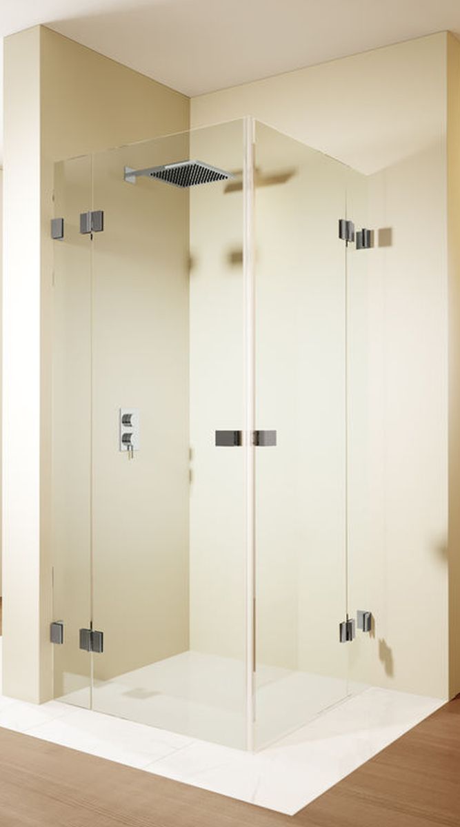 Riho Scandic douchecabine 90x90 cm vierkant zwart mat/helder glas G001100121