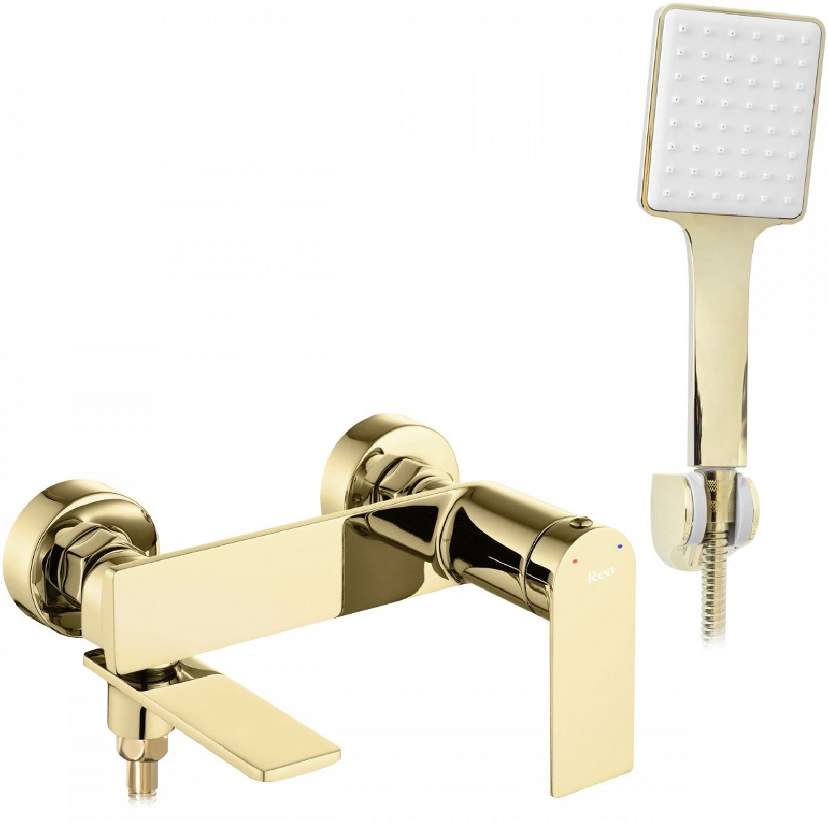 Rea Storm bad- en douchekraan wand gouden REA-B9985