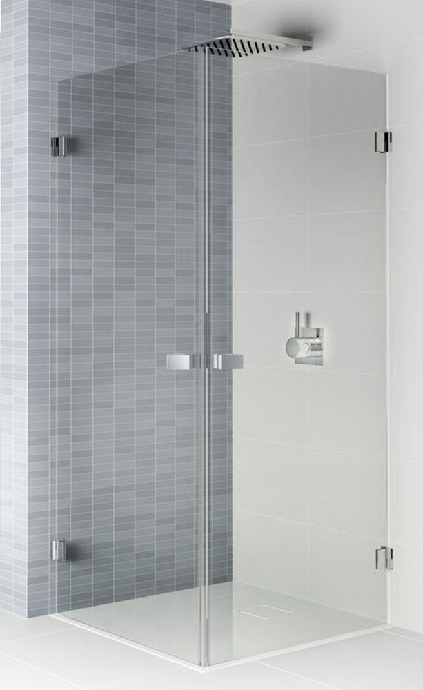 Riho Scandic douchecabine 100x100 cm vierkant zwart mat/helder glas G001104121