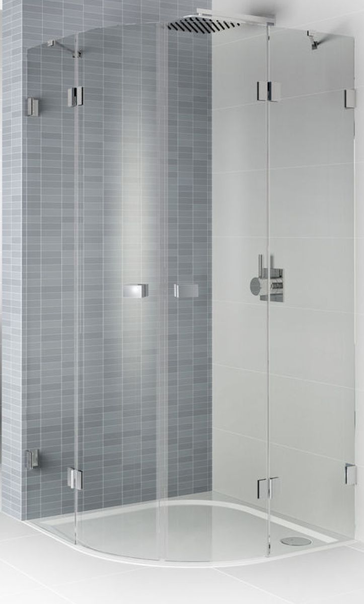 Riho Scandic douchecabine 120x120 cm halfrond chroom glans/helder glas G001109120