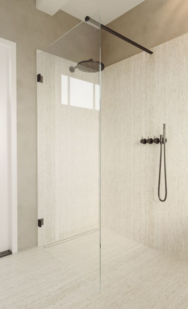 Riho Scandic douchewand 120 cm zwart mat/helder glas G001112121