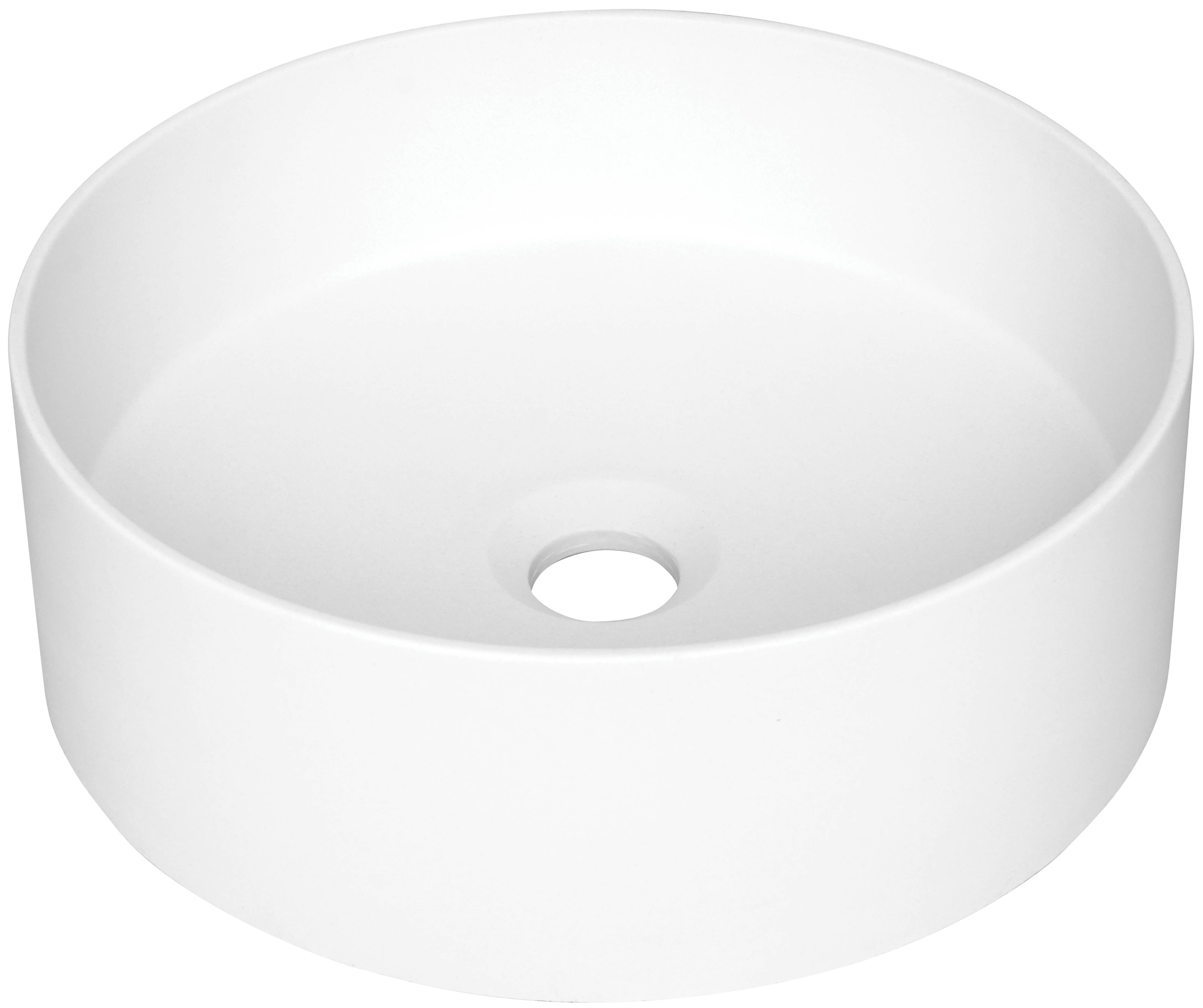 Deante Silia wastafel 36x36 cm rond opbouw wit mat CQS_AU4S