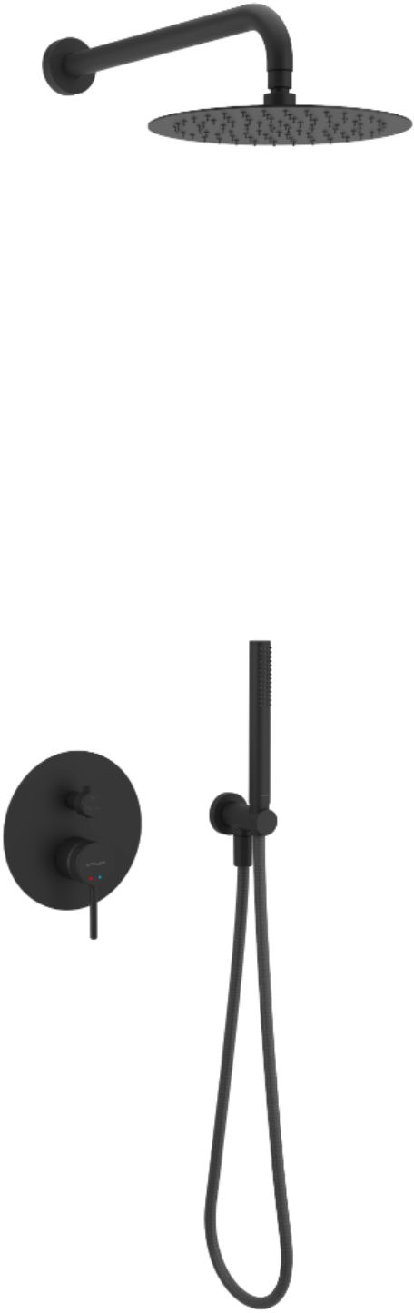 Excellent Pi doucheset inbouw met regendouche zwart AREX.SET.1247BL