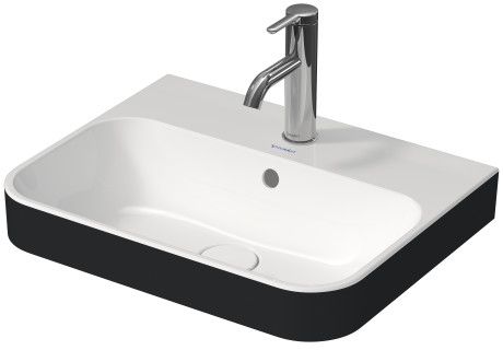 Duravit Happy D.2 wastafel 50x40 cm rechthoekig opbouw wit-antraciet mat 2360506100