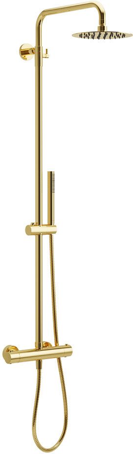 Actima Round Termo doucheset wand met thermostaat met regendouche gouden ARAC.SY.107GL