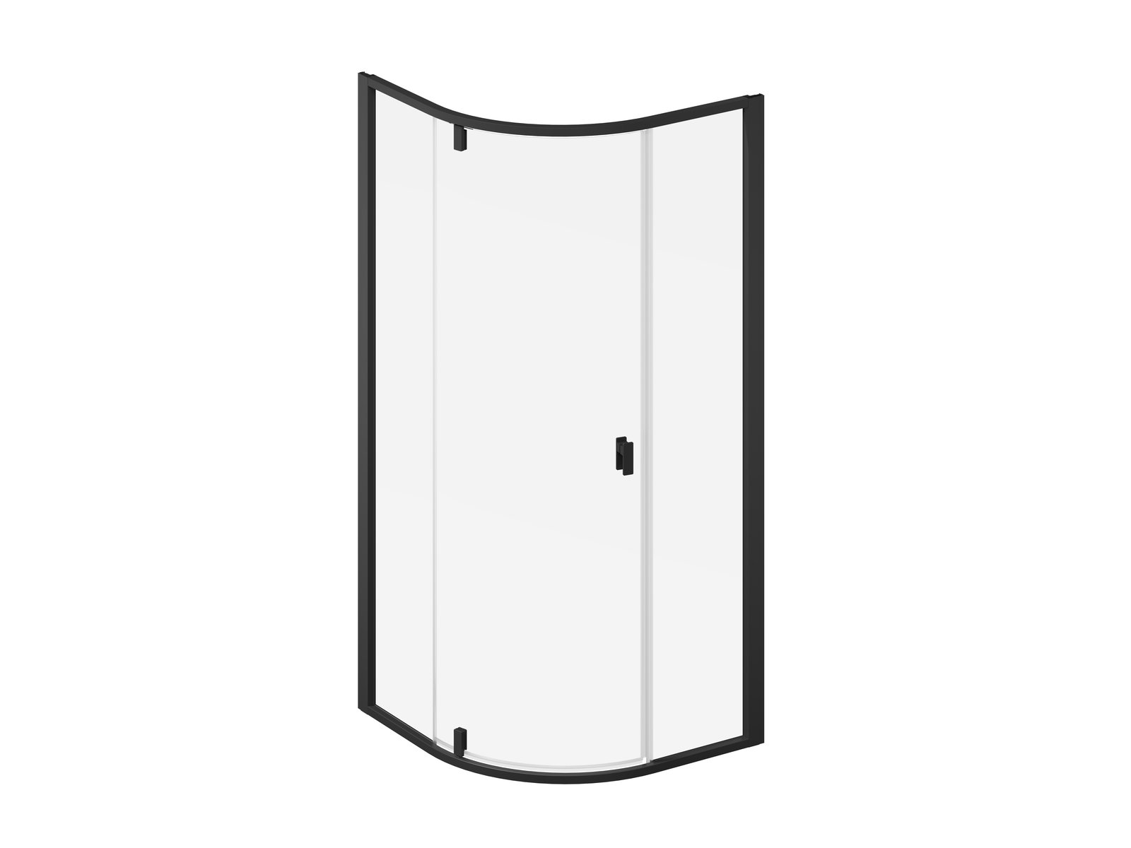 Ravak Nexty douchecabine 80x80 cm halfrond zwart mat/helder glas 3O644300Z1