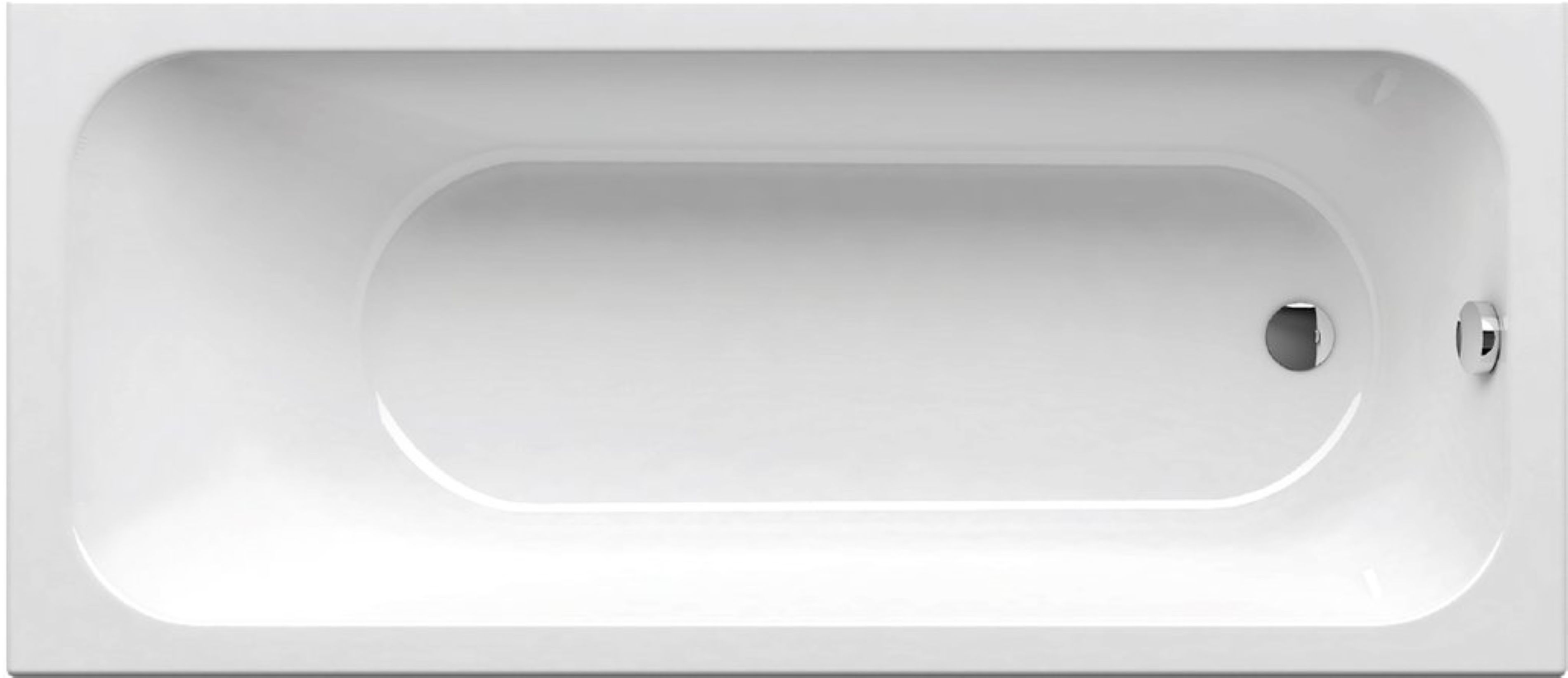 Ravak Chrome Slim rechthoekige badkuip slim 160x70 cm wit C731300000