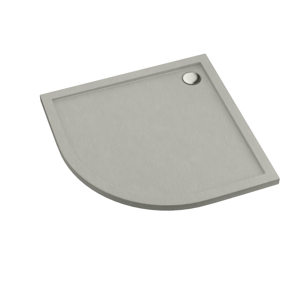 Schedpol Caspar New Cement Stone halfronde douchebak 90x90 cm cement 3.2334/CT/ST