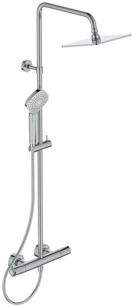 Ideal Standard Ceratherm doucheset wand met thermostaat met regendouche chroom A7240AA