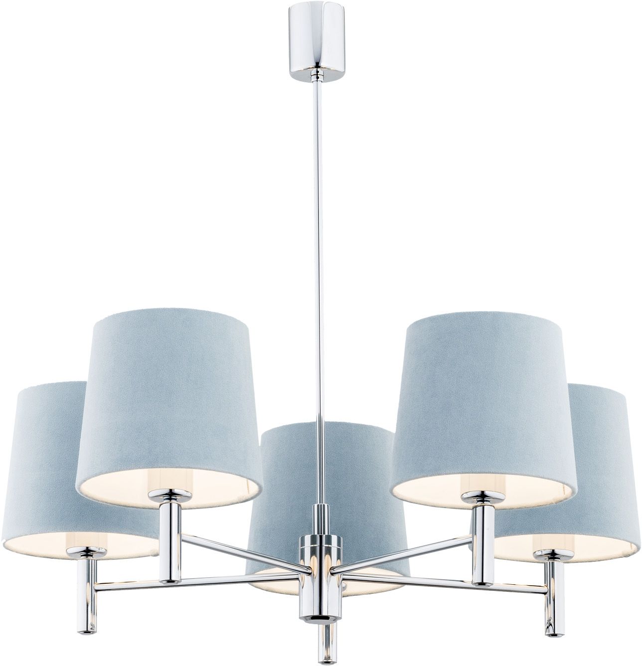 Argon Bolzano hanglamp 5x15 W chroom-blauw 2076