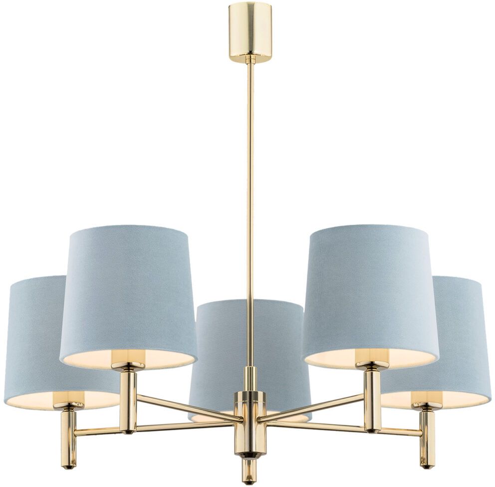 Argon Ponte plafondlamp 5x15 W messing-blauw 2085
