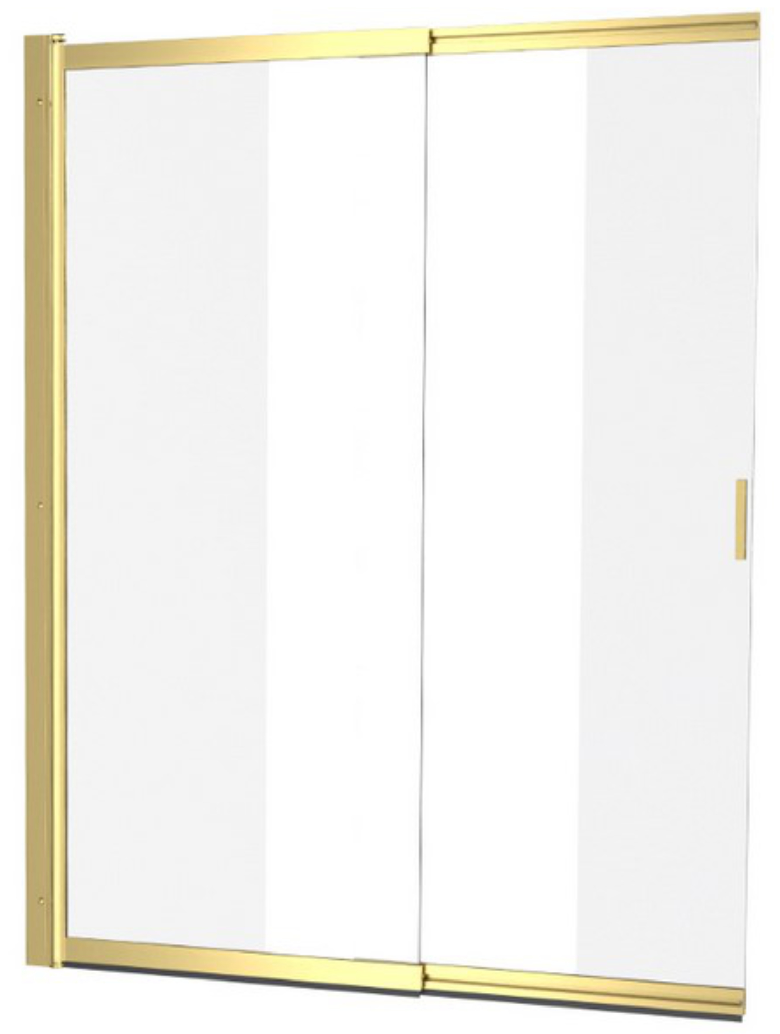 Excellent Liner badscherm 110 cm tweedelig gouden glans/helder glas KAEX.2940.1100.LP