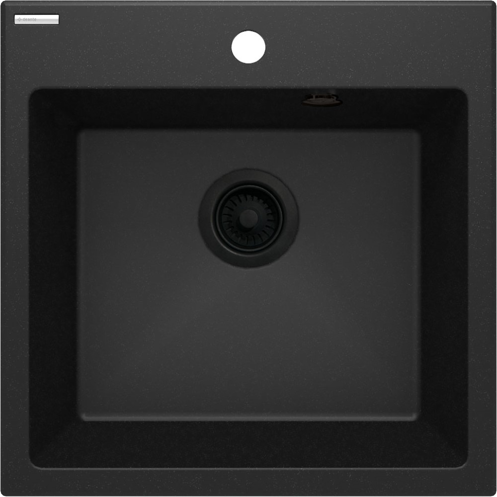 Deante Evora spoelbak van graniet 50x50 cm grijs/grafiet/onyx ZQJ_G103
