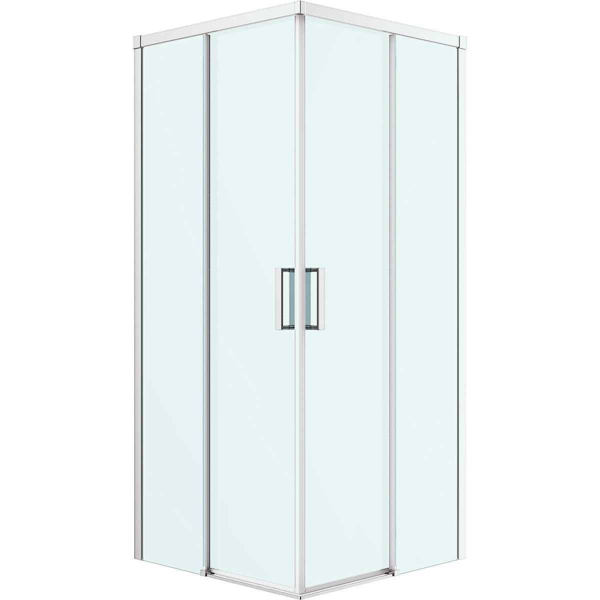 Oltens Breda douchecabine 80x80 cm vierkant chroom glans/helder glas 20005100
