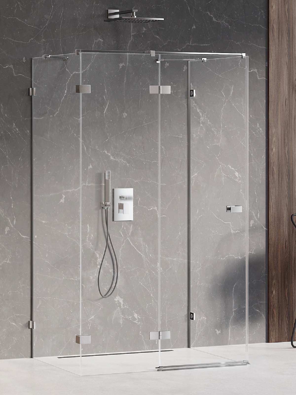 New Trendy Avexa douchecabine 120x120 cm vierkant chroom glans/helder glas EXK-2472