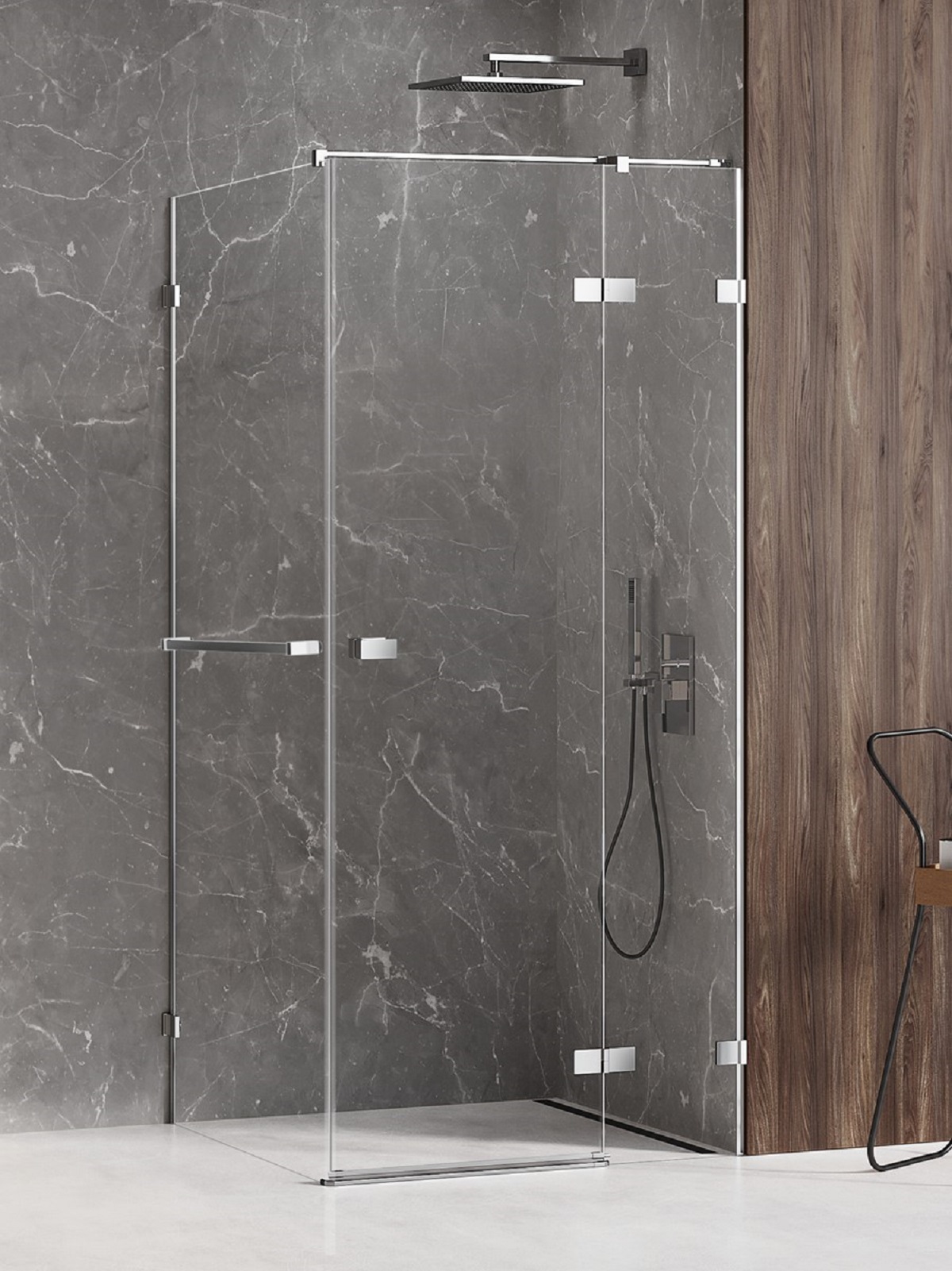 New Trendy Avexa douchecabine 110x70 cm rechthoekig chroom glans/helder glas EXK-2431