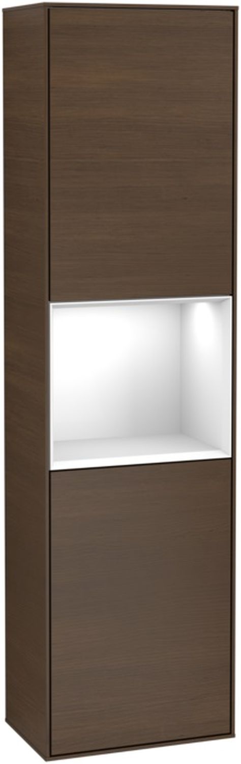 Villeroy & Boch Finion kast 41.8x27x151.6 cm hangend langs de zijkant wit-noot F460GFGN