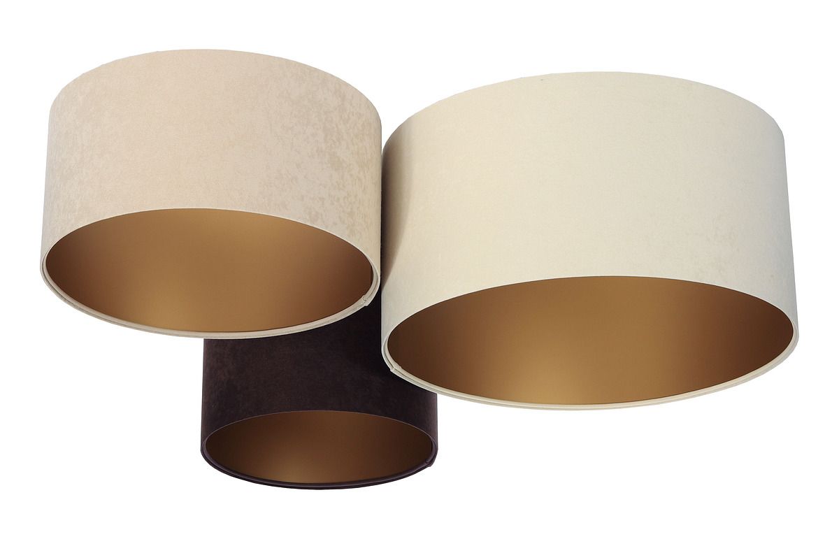 BPS Koncept Plafoniady plafond 3x60 W gouden-bruin-beige-crème 080-01-029