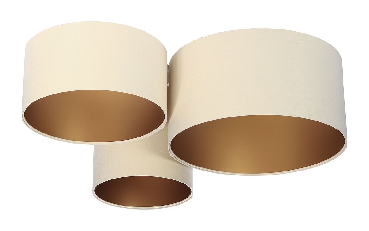 BPS Koncept Plafoniady plafond 3x60 W gouden-crème 080-034
