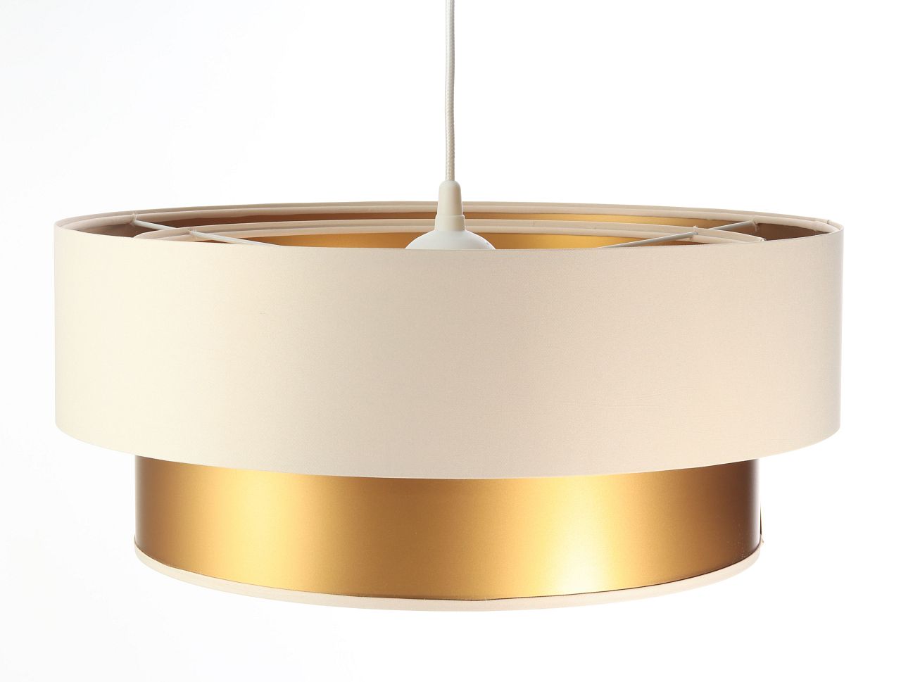 BPS Koncept Duo ellegant hanglamp 1x60 W gouden-crème 061-055-50