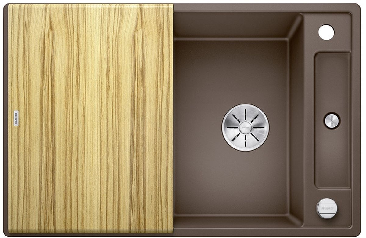 Blanco Axia III 45 S spoelbak van graniet 78x51 cm bruin 523182