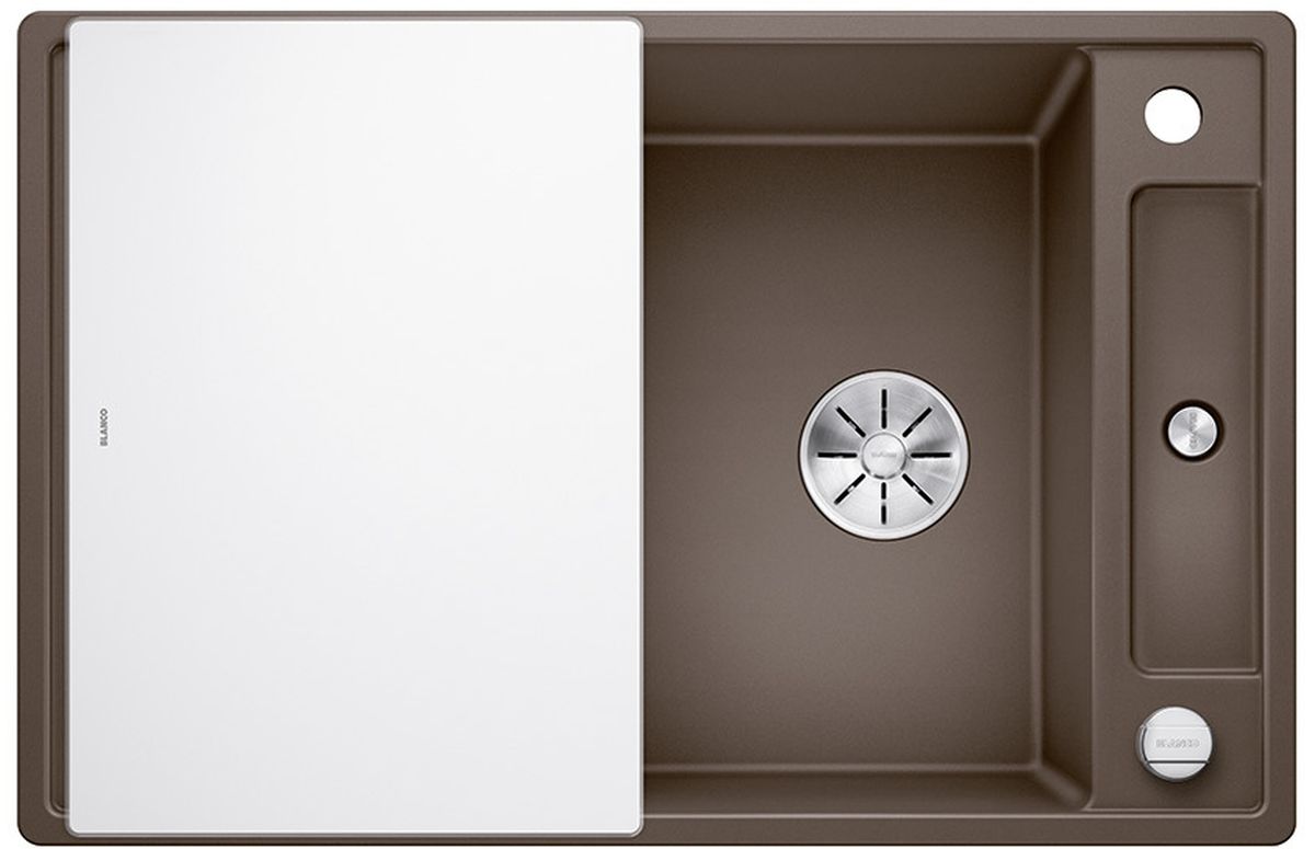 Blanco Axia III 45 S spoelbak van graniet 78x51 cm bruin 523192