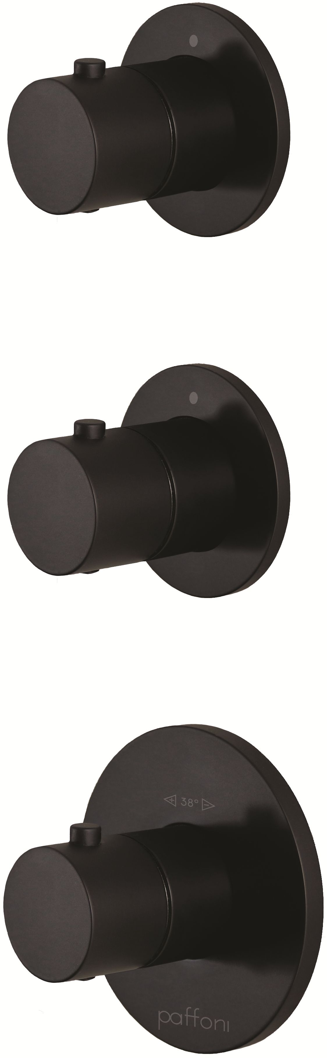 Paffoni Modular Box bad- en douchekraan inbouw met thermostaat zwart MDE018NO