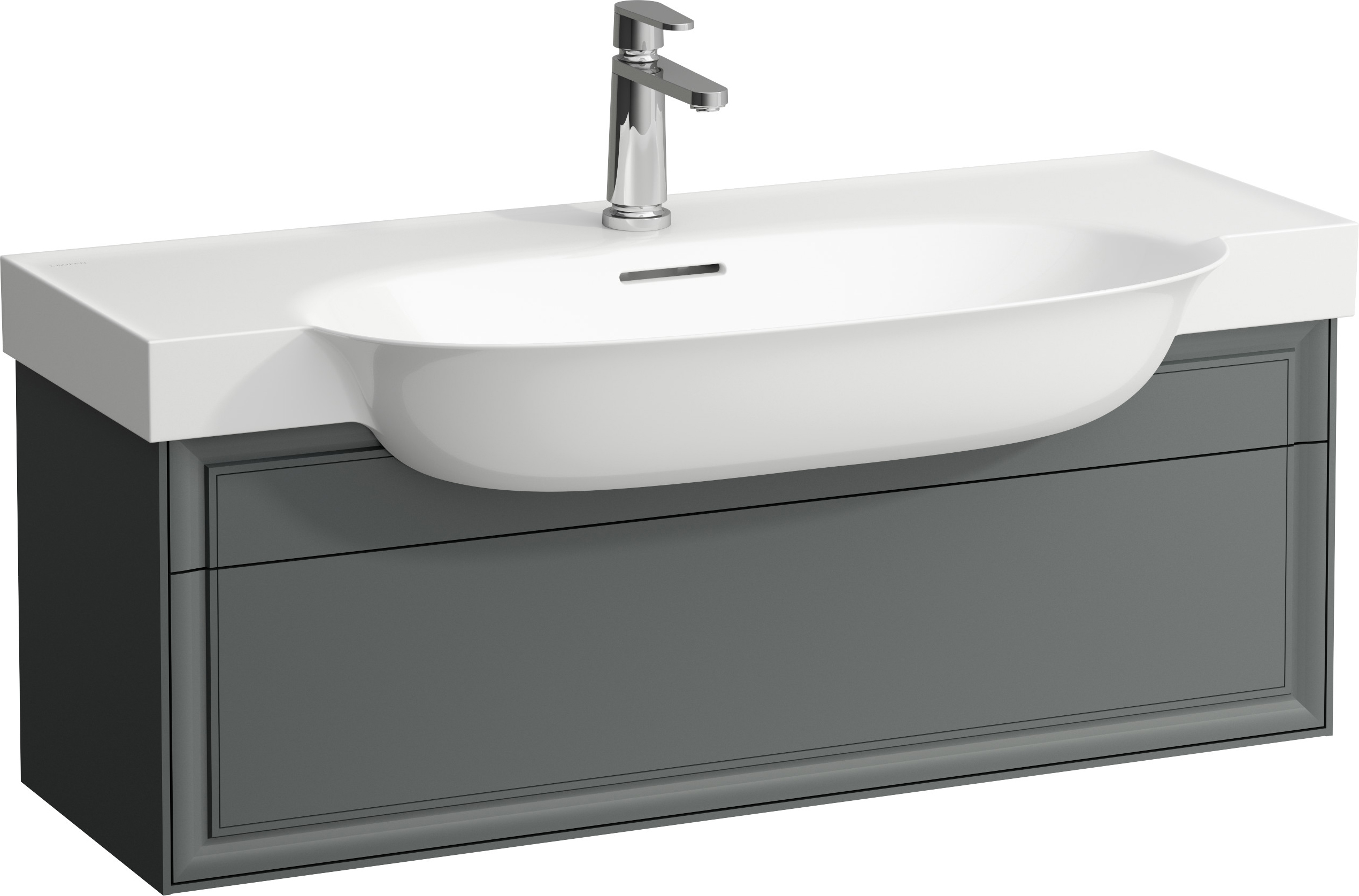 Laufen The New Classic kast 97.6x31.6x34.4 cm hangend onder de wastafel grijs H4060910856271