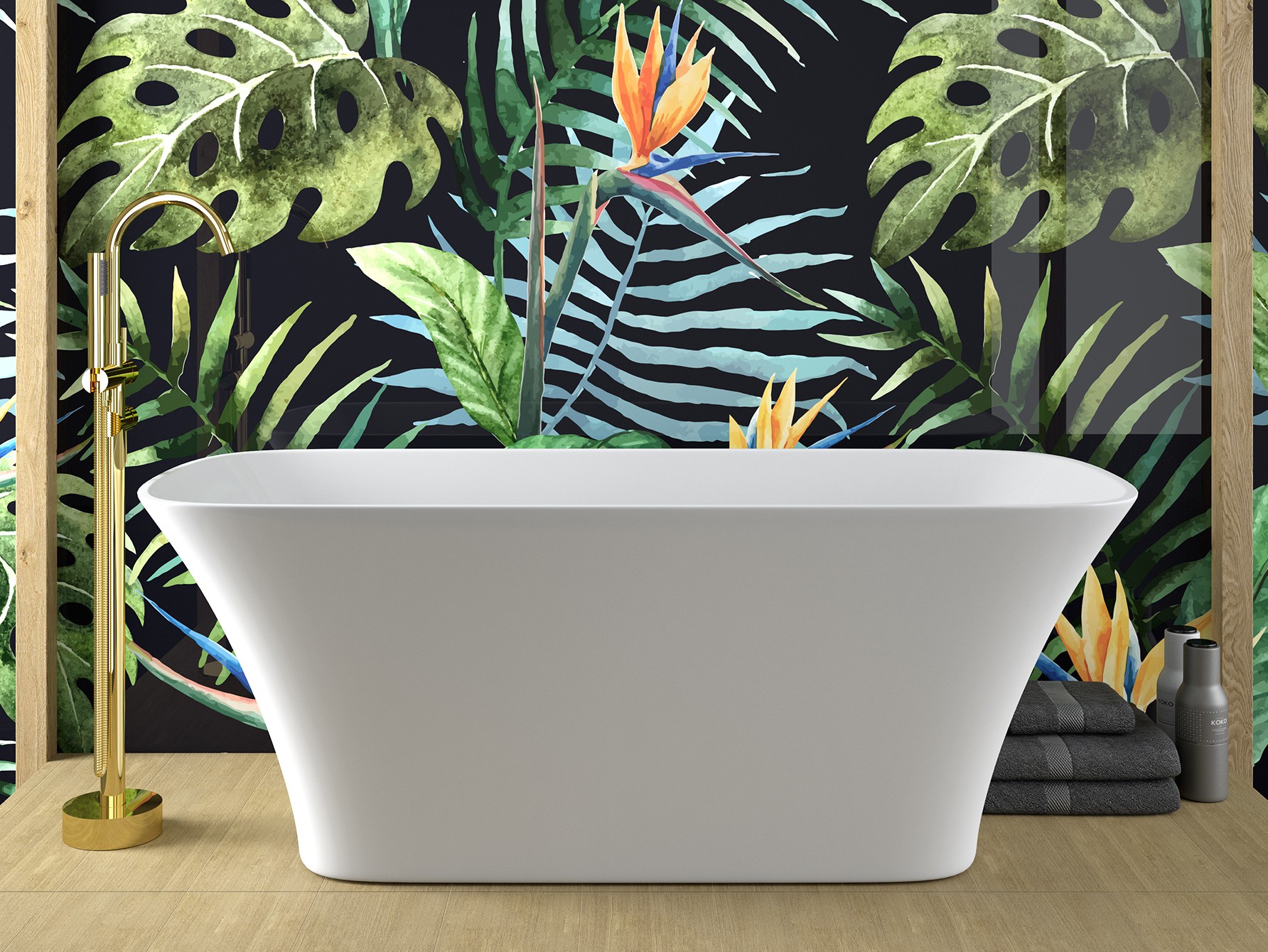 Besco Assos vrijstaand bad 159x70 cm ovaal wit #WMMB-160A