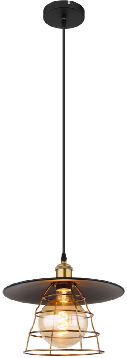 Globo Lighting Viejo hanglamp 1x60 W zwart-koper 15086BH1
