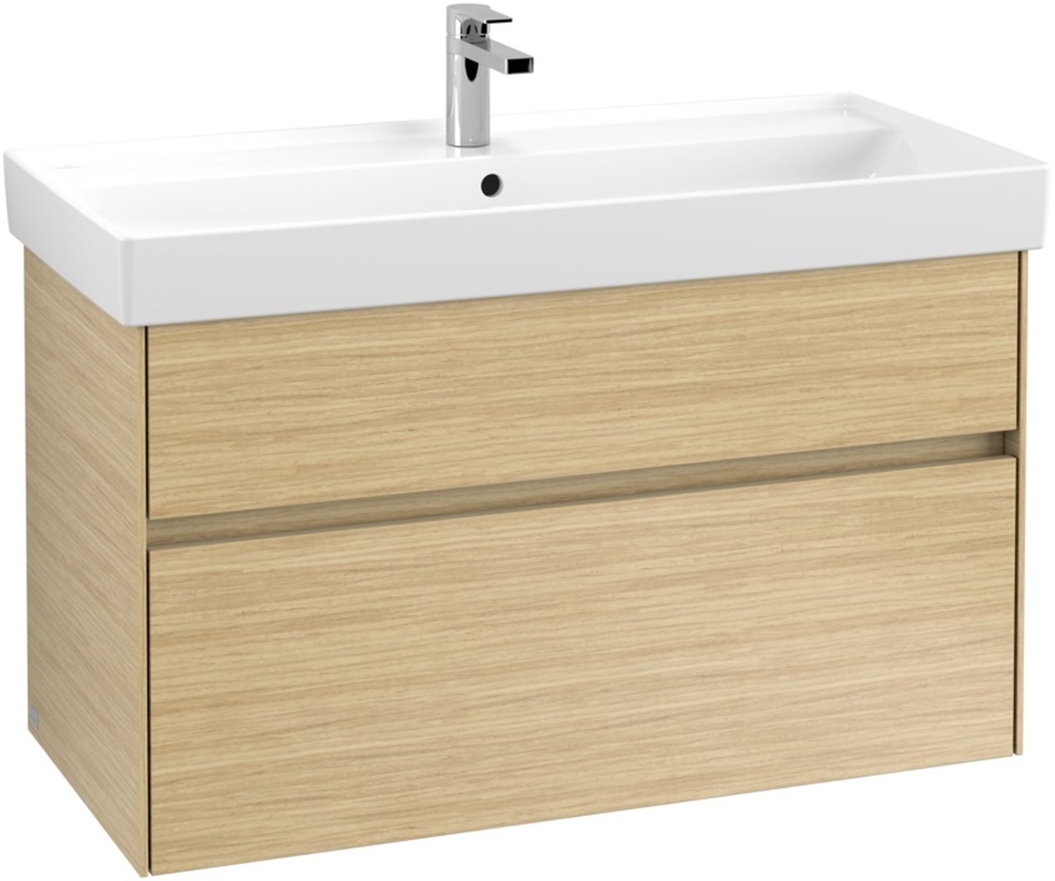 Villeroy & Boch fienro kast 95.4x44.4x54.6 cm hangend onder de wastafel eik C01100VJ