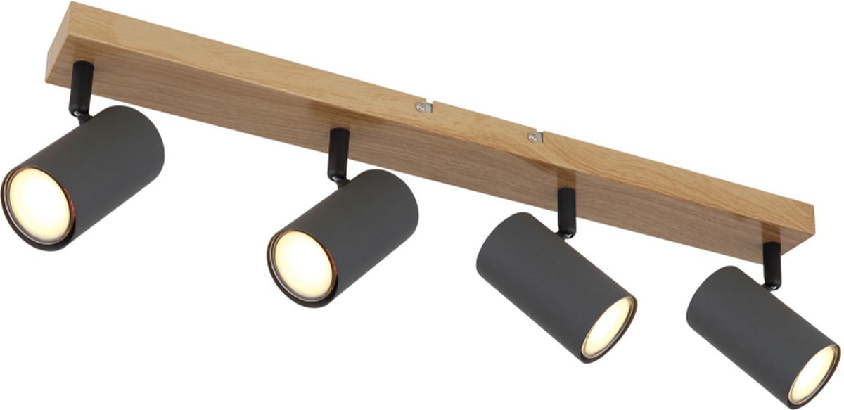Globo Lighting Robby plafondlamp 4x35 W hout-grafiet 57911-4G