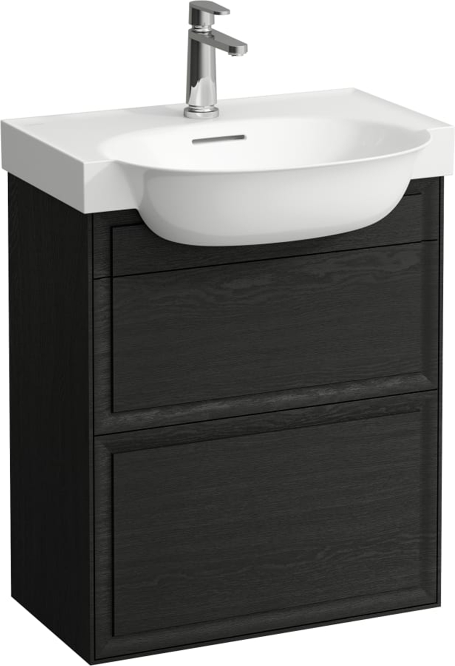 Laufen The New Classic kast 57.6x31.6x67.7 cm hangend onder de wastafel zwart-eik H4060320856281