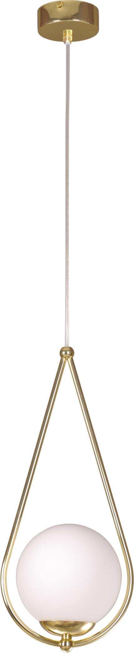 Kaja Neve Gold hanglamp 1x40 W wit-messing K-4775
