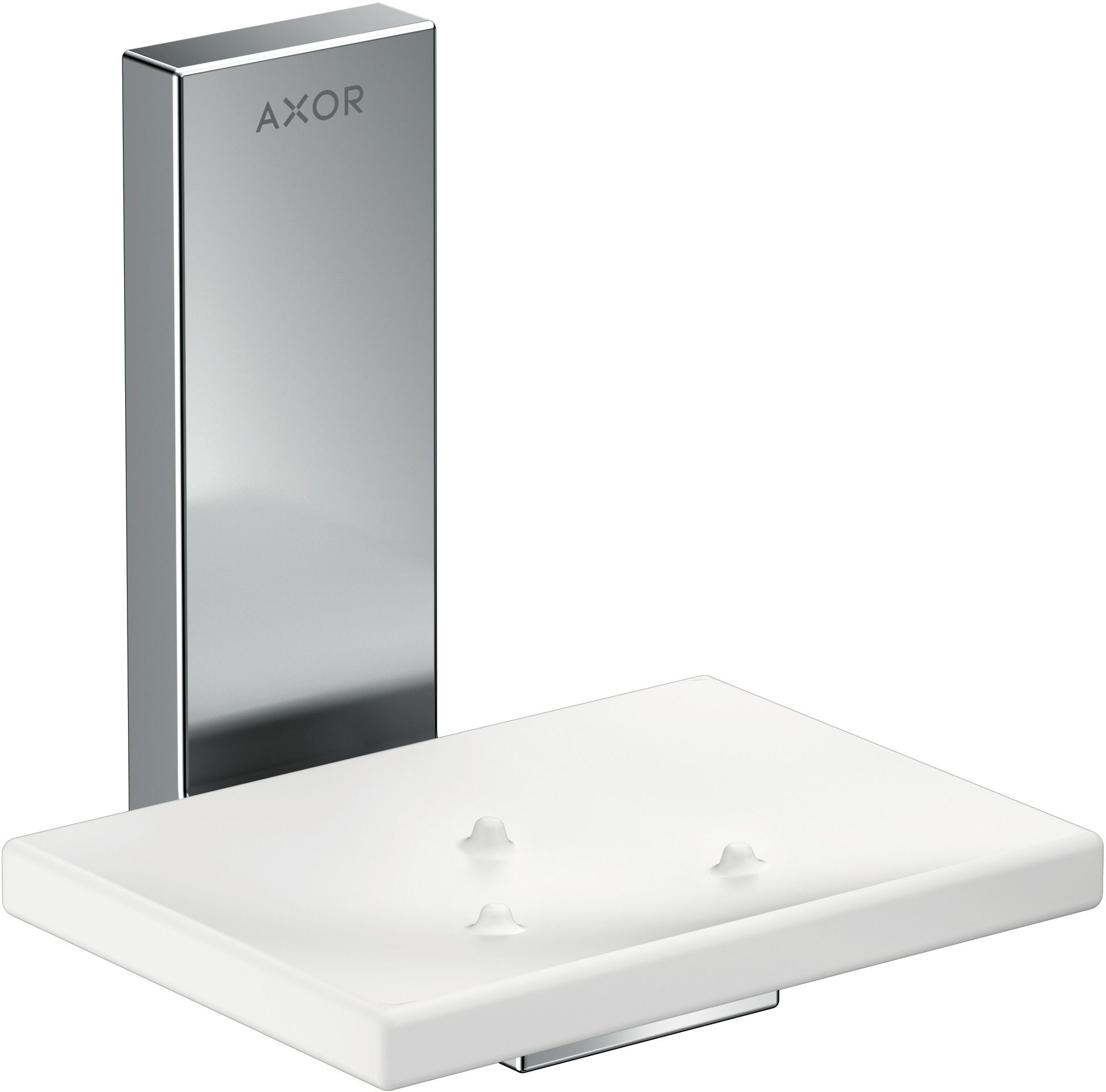Axor Universal Rectangular zeepschaaltje wand chroom-wit 42605000