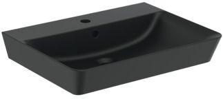 Ideal Standard Connect Air wastafel 60x46 cm rechthoekig klassiek zwart mat E0298V3