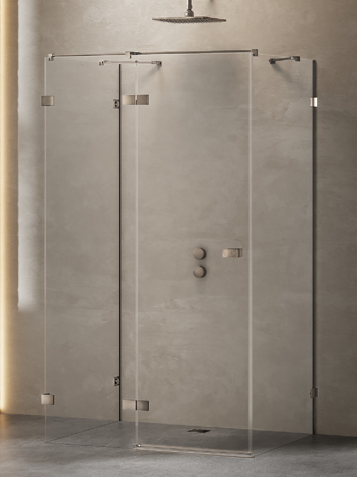 New Trendy Avexa Gunmetal Brushed douchecabine 120x80 cm rechthoekig gunmetal geborsteld/helder glas EXK-3408