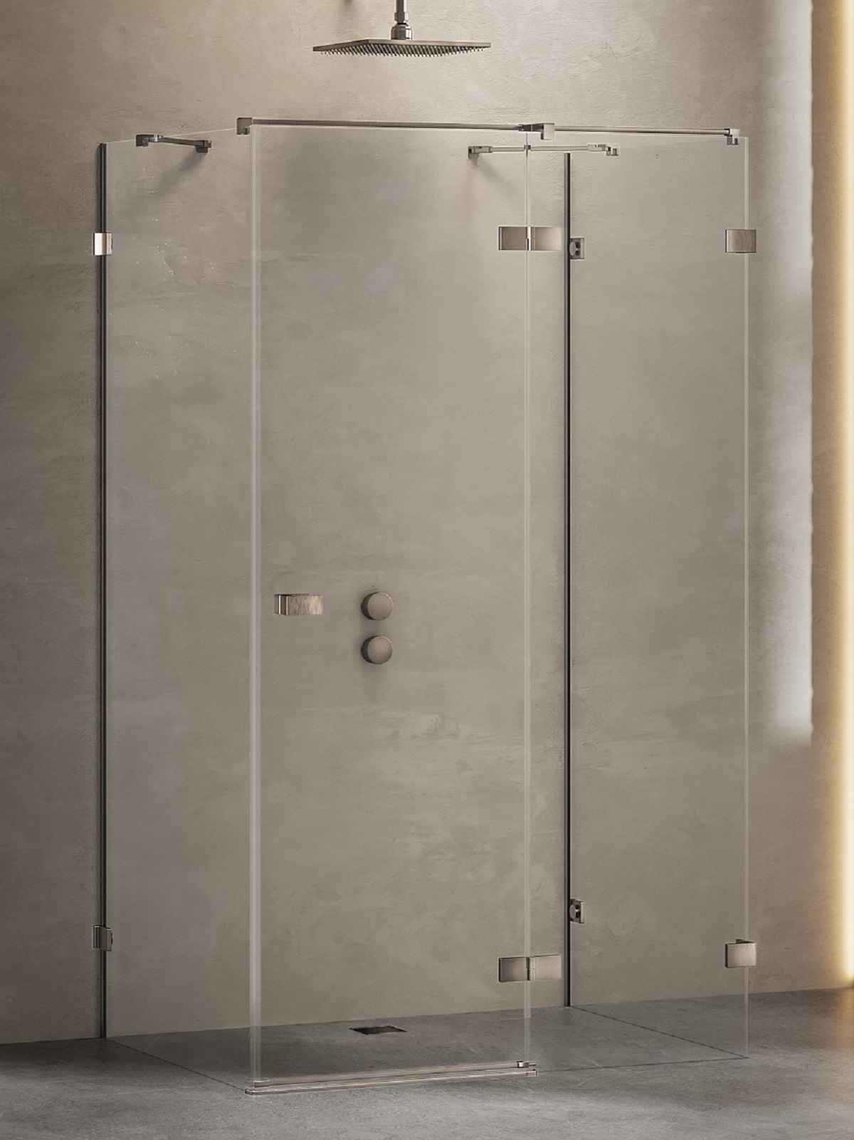 New Trendy Avexa Gunmetal Brushed douchecabine 120x100 cm rechthoekig gunmetal geborsteld/helder glas EXK-3460