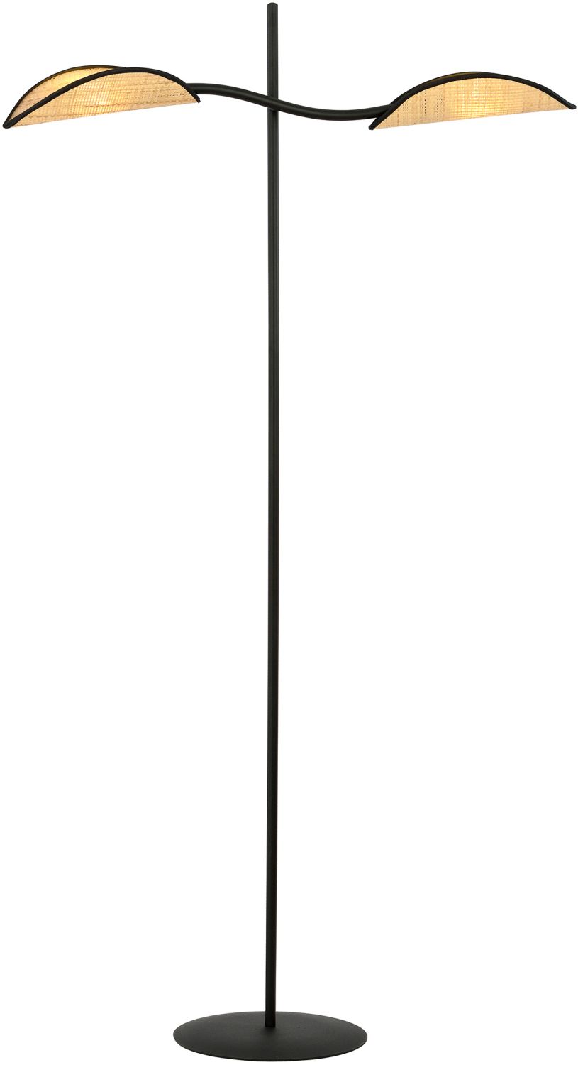 Emibig Lotus staanlamp 2x10 W zwart-bruin 1108/LP2
