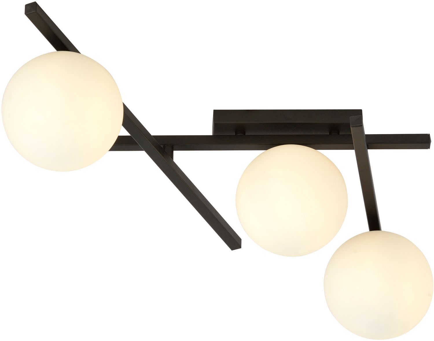 Emibig Smart plafondlamp 3x10 W zwart-opaal 1103/3