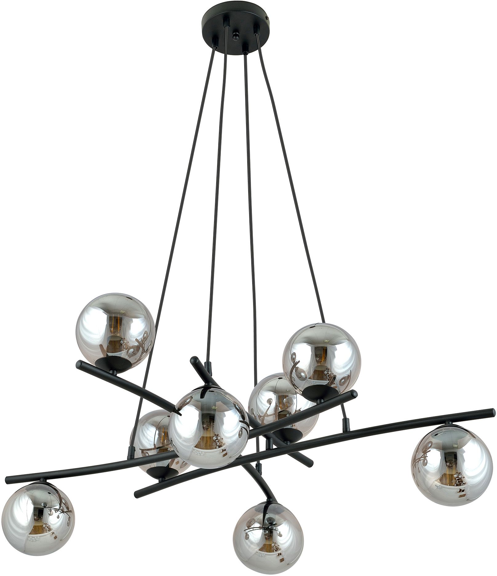Emibig Essa hanglamp x10 W zwart-grafiet 1203/8