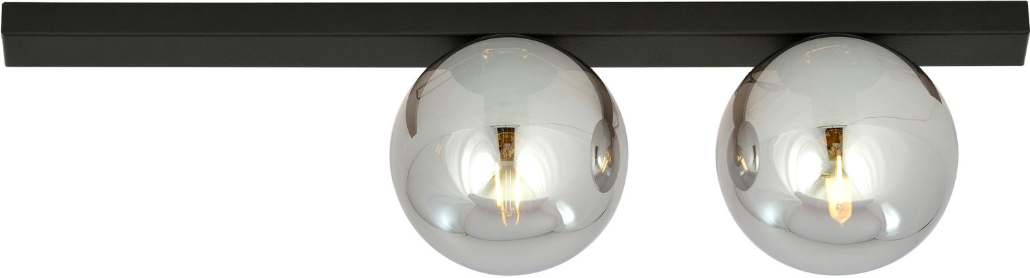 Emibig Fit plafondlamp 2x10 W zwart-bedampt-grafiet 1122/2