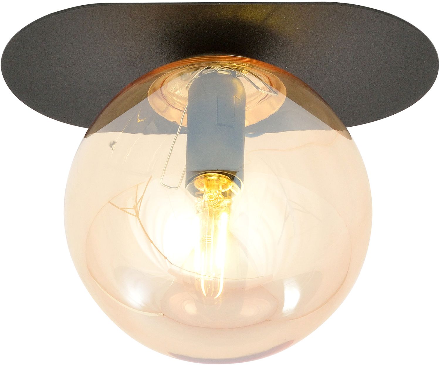 Emibig Plaza plafondlamp 1x10 W zwart-amber 1120/1