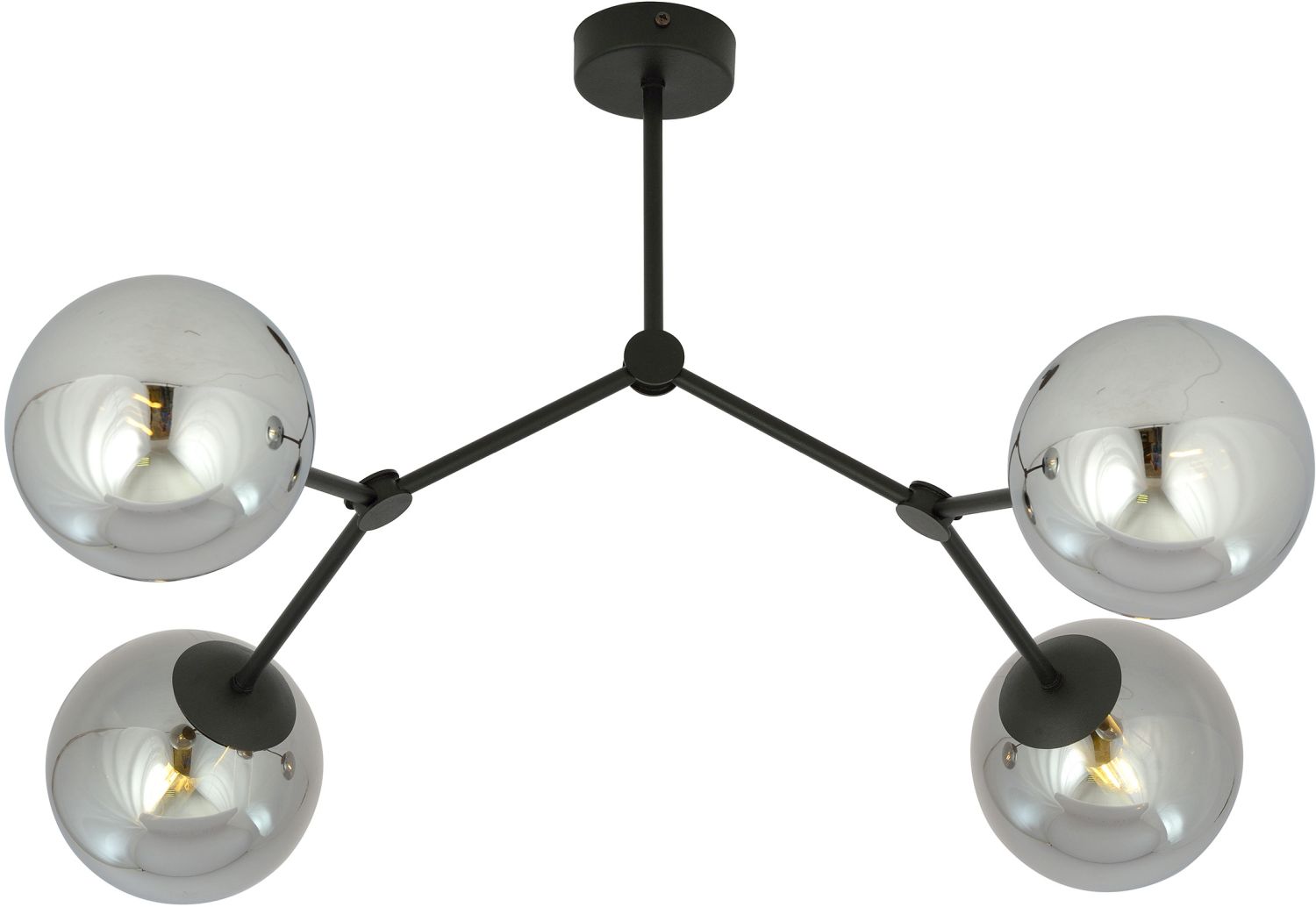 Emibig Space plafondlamp 4x10 W zwart-grafiet 1134/4