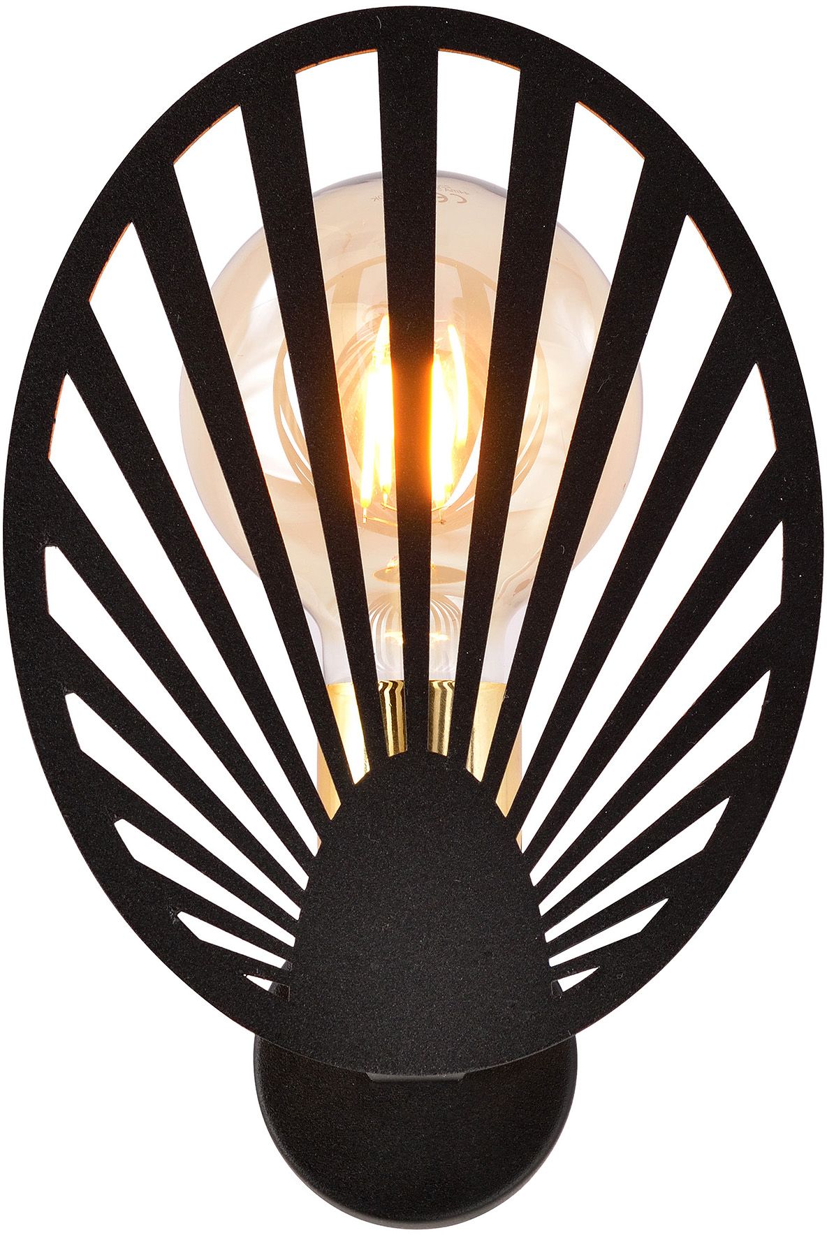 Emibig Playa wandlamp 1x15 W zwart-gouden 1146/K1