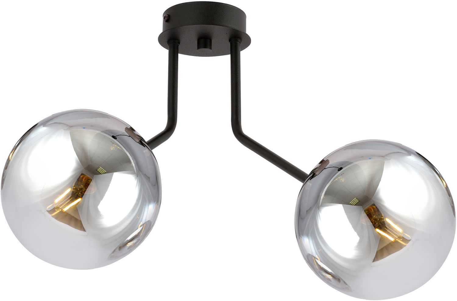 Emibig Nova plafondlamp 2x10 W zwart-grafiet 1140/2
