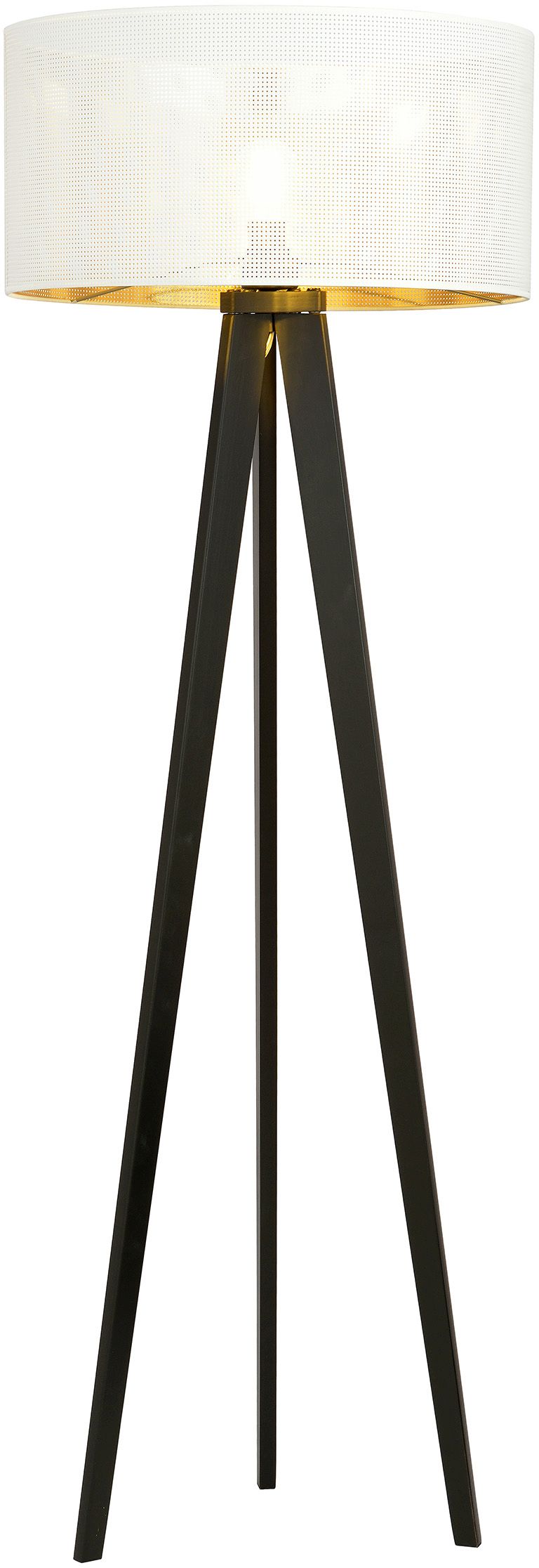 Emibig Aston staanlamp 1x15 W wit-zwart-gouden 1147/LP1
