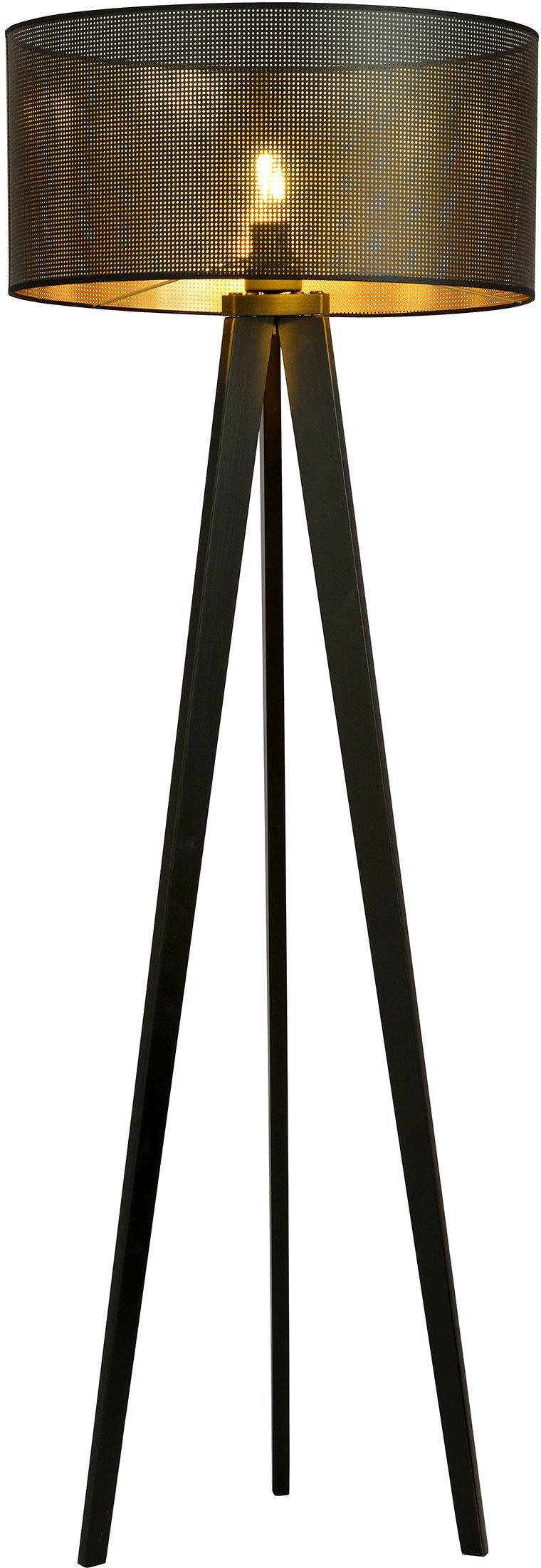 Emibig Aston staanlamp 1x15 W zwart-gouden 1148/LP1