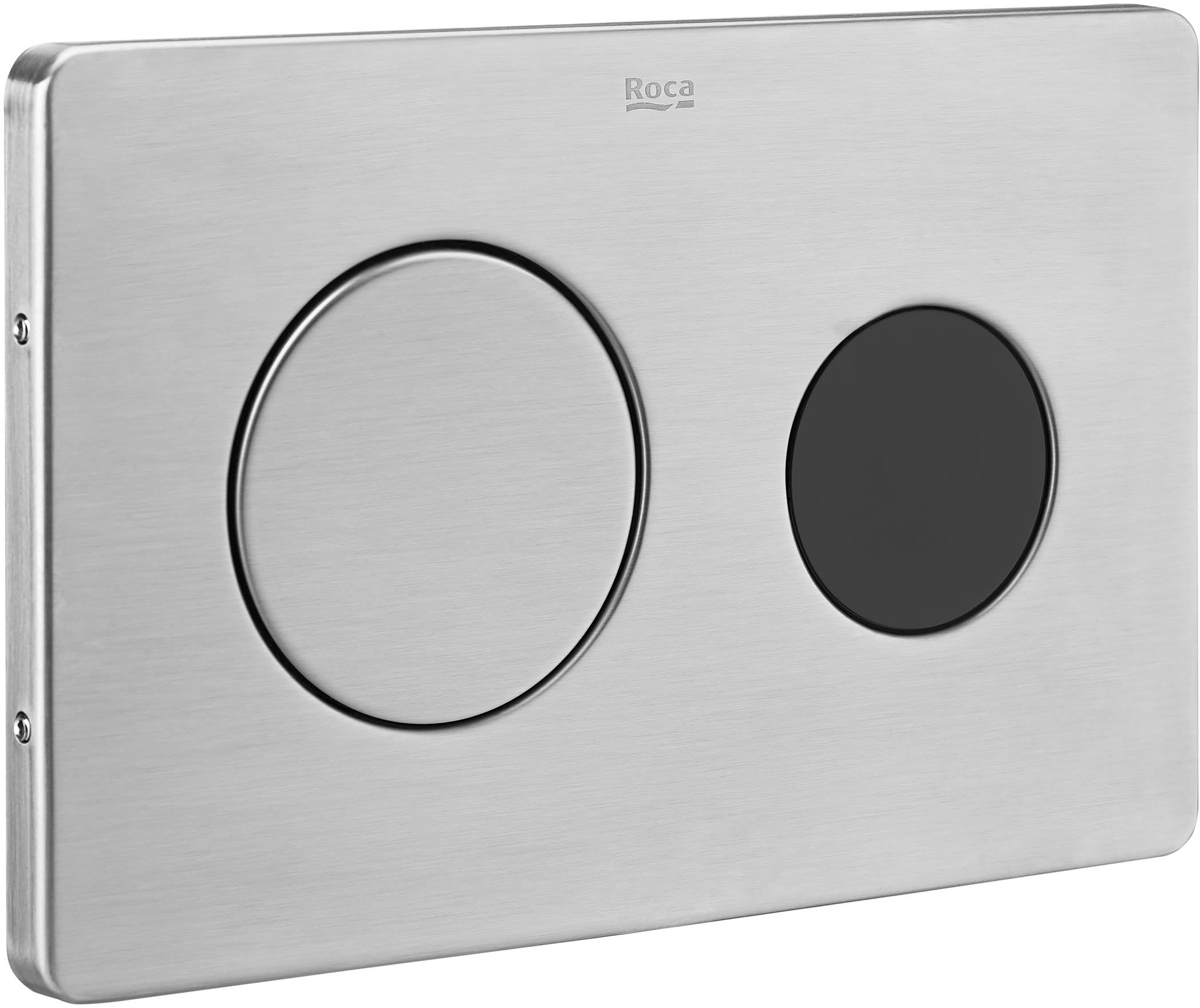 Roca One Pro spoelknop voor het toilet staal A890189500